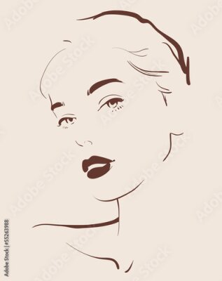 Poster  Portrait d'une femme dans une approche artistique