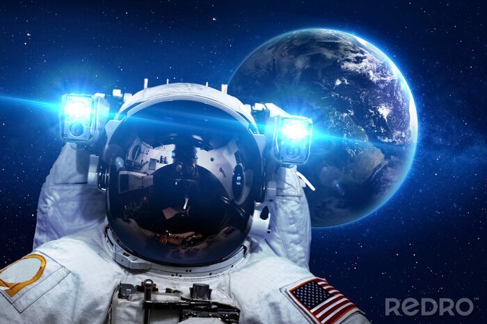 Poster  Portrait d'astronaute de la NASA de l'espace dans la perspective de la terre