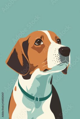 Poster  Portrait de beagle