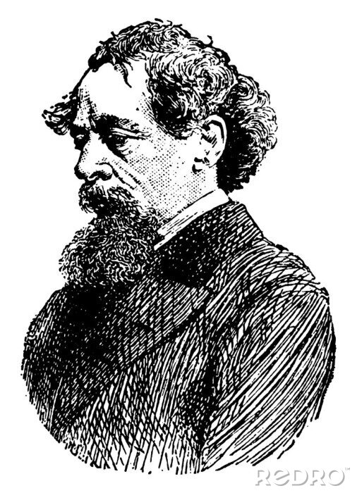 Poster  Portrait de Charles Dickens