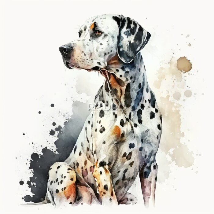 Poster  Portrait de chien Dalmatien