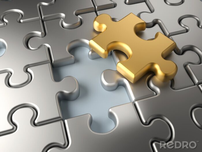 Poster  Puzze jaune 3D