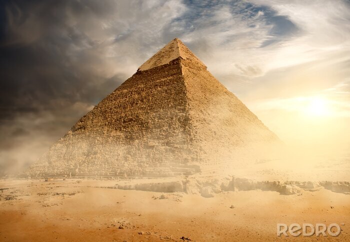Poster  Pyramide, sable, poussière