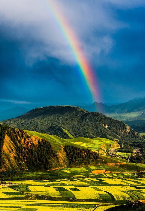 Poster  Qinghai Province Zhuoer Mountain Natural Scenic Area in China