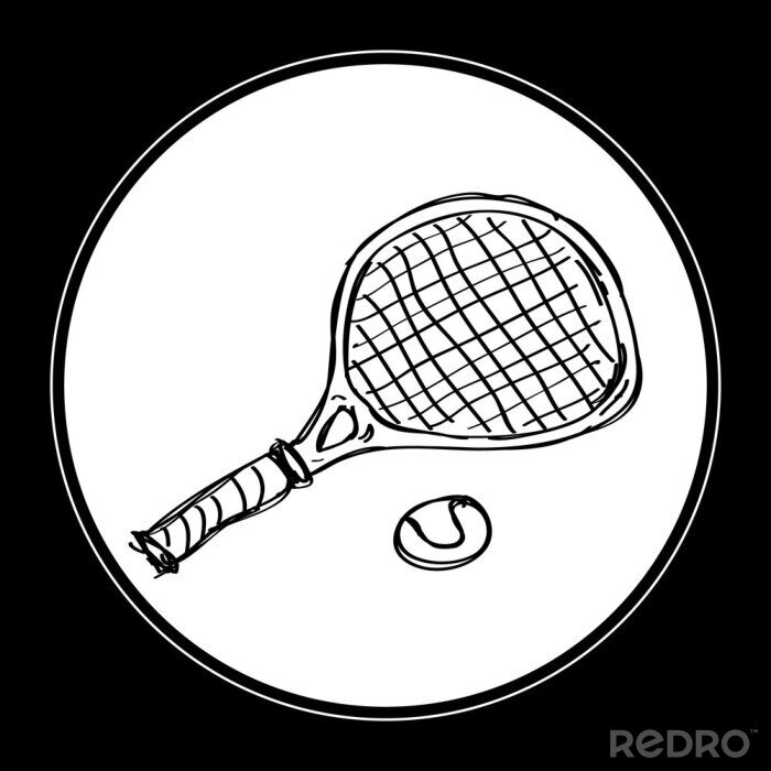Poster  Raquette et balle de tennis