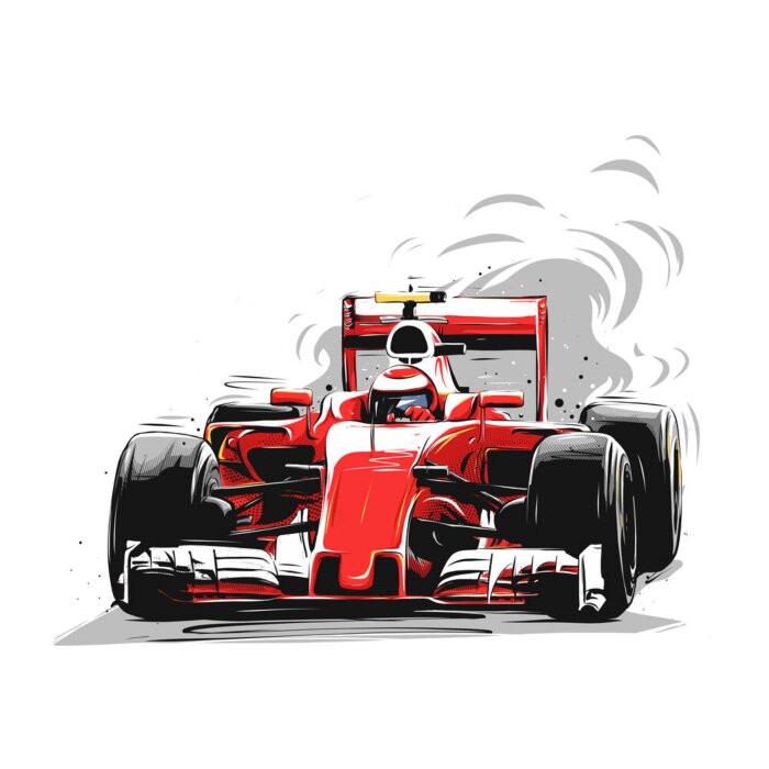 Poster  Red sport car F1
