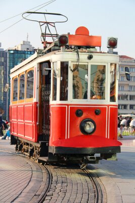 Red tram millésime à Istanbul