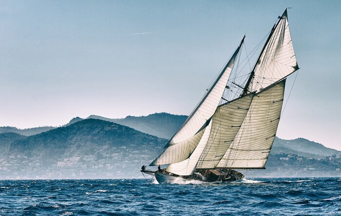 Poster  Régate de yacht à voile. Yachting. Voile