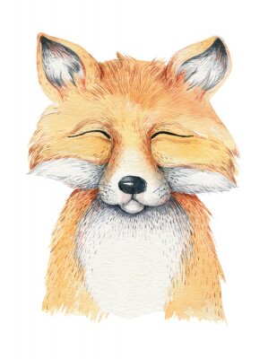 Poster  Renard souriant de conte de fées