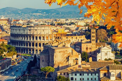 Rome et le Colisée d'automne