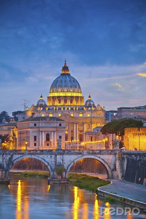 Poster  Rome illuminée le soir