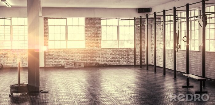 Poster  Salle de sport aux murs de briques