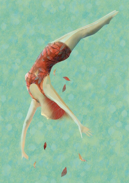 Poster  Sauter dans l'eau