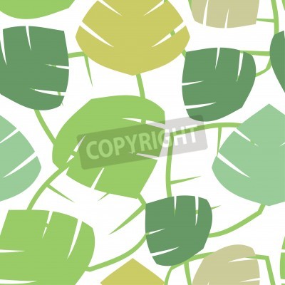 Seamless avec des feuilles de palmiers tropicaux. Vector illustration.