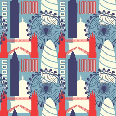 Papier peint à motif  Seamless Background Londres