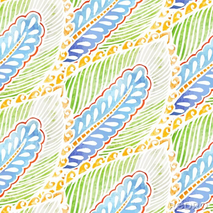 Poster  Seamless fond d'aquarelle