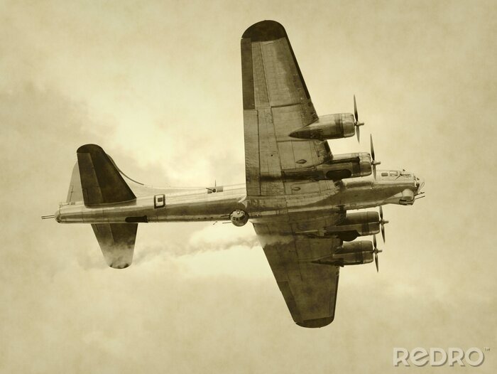 Poster  Seconde Guerre mondiale bombardier américain