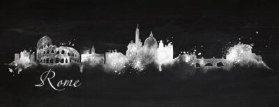 Sticker  Silhouette chalk Rome