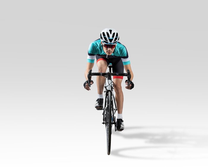 Poster  Silhouette cycliste vélo de face