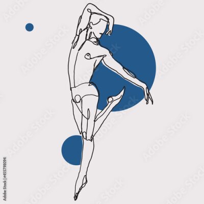 Poster  Silhouette d'un homme dans une danse