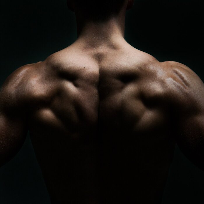 Poster  Silhouette masculine musclée