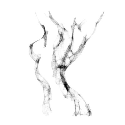 Poster  Silhouette sensuelle d'une femme dessinée d'un seul trait à l'aquarelle