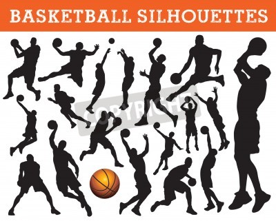 Poster  Silhouettes de basket-ball