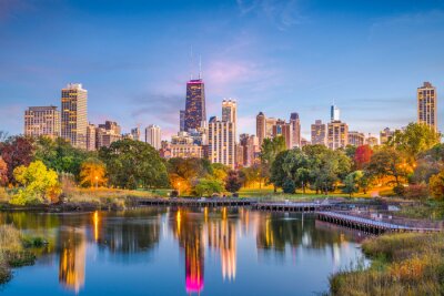 Poster  Skyline de Chicago et Lincoln Park