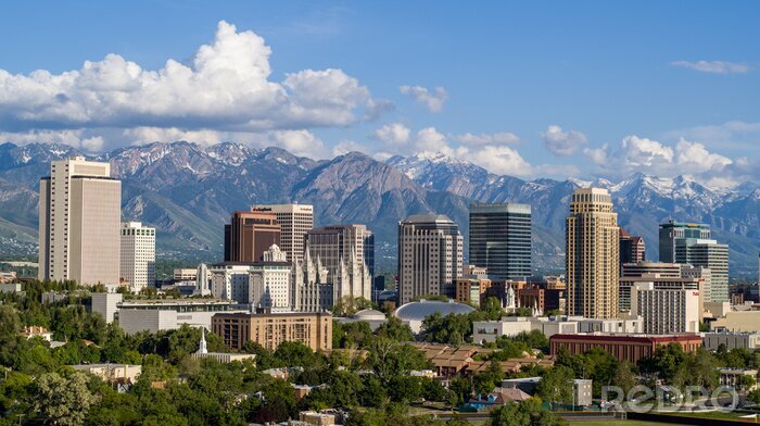 Poster  Skyline de Salt Lake City de jour