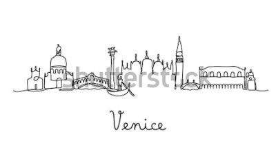 Poster  Skyline de Venise dans un style minimaliste