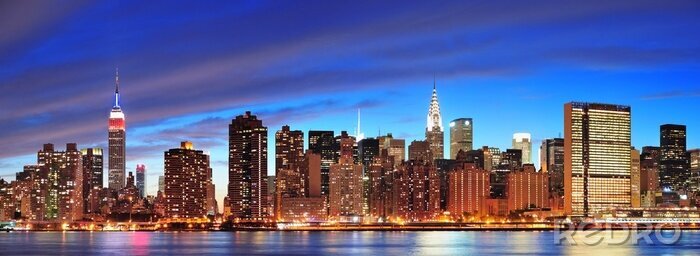 Poster  Skyline New York de nuit