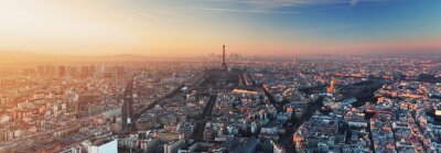 Skyline Paris au coucher du soleil