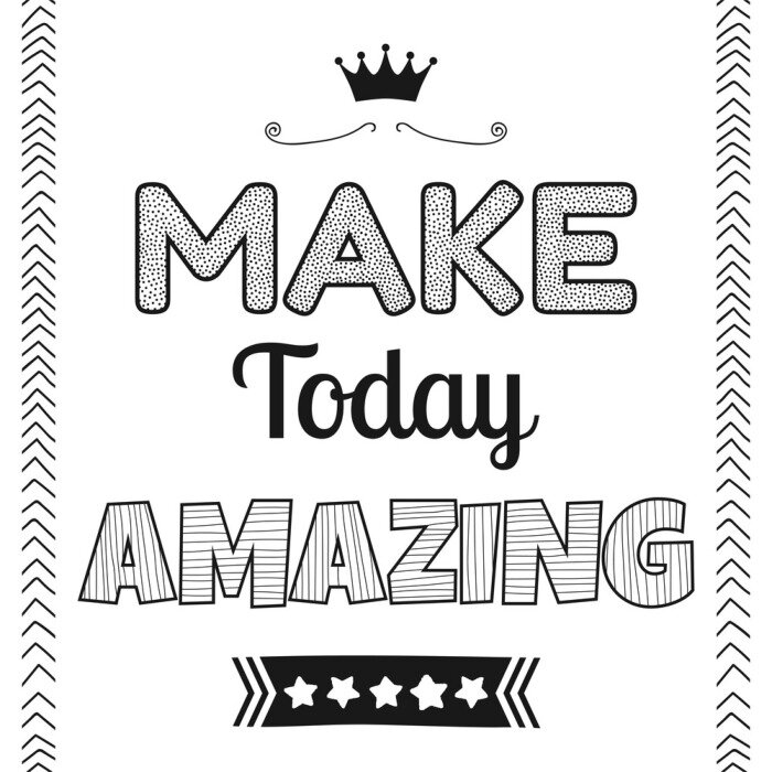 Poster  Slogan typographique avec graphiques