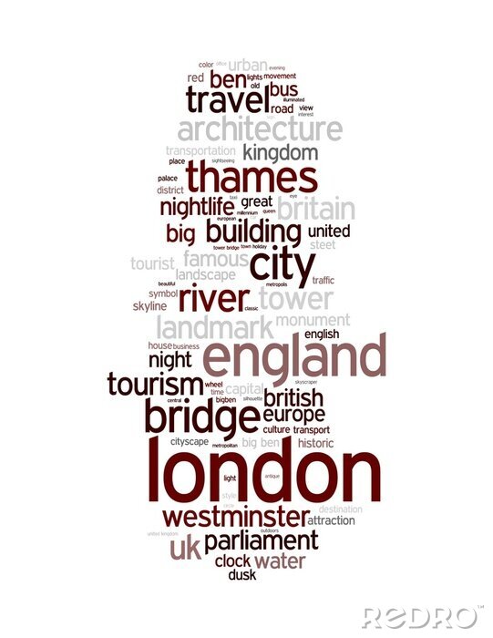 Poster  Slogans londoniens disposition abstraite