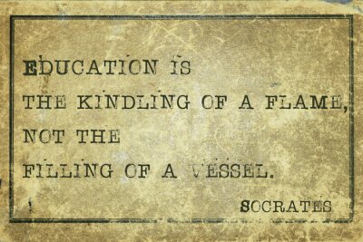 Poster  Socrate sur l'éducation