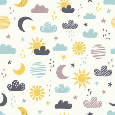 Papier peint à motif  Sonnenuntergang an einem regnerischen Tag