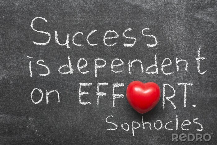Poster  Sophocle sur l'effort à la poursuite du succès