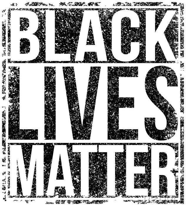 Poster  Sous-titres Black Lives Matter en noir et blanc