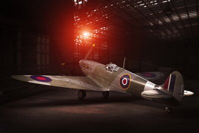 Poster  Spitfire Mk.V - modélisé en 3D