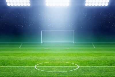 Stade avec les supporteurs au loin