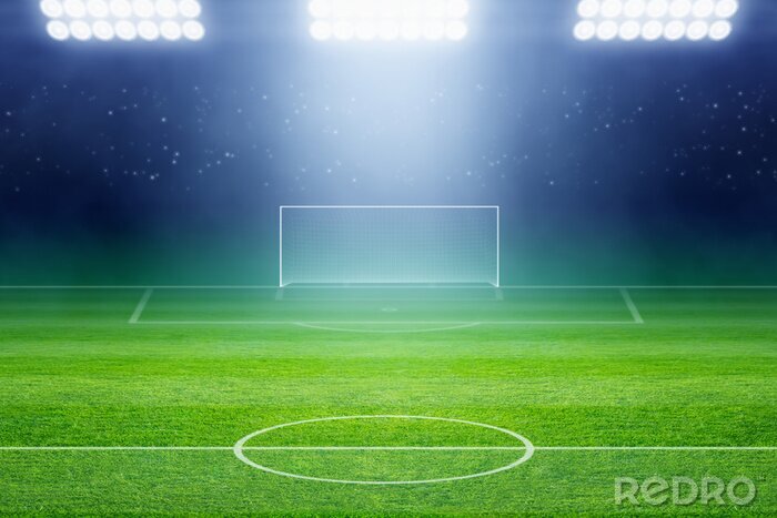 Poster  Stade avec les supporteurs au loin