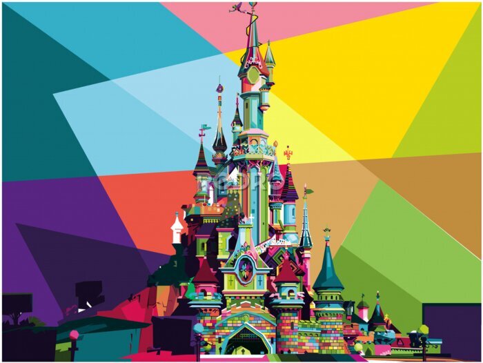 Poster  Style pop art Disneyland