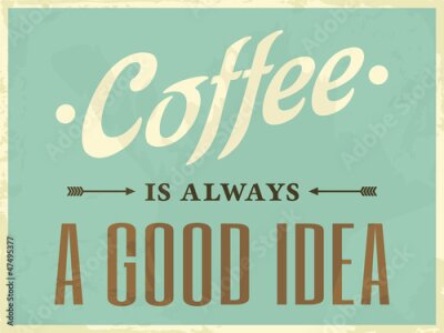 Poster  Style rétro affiche de café