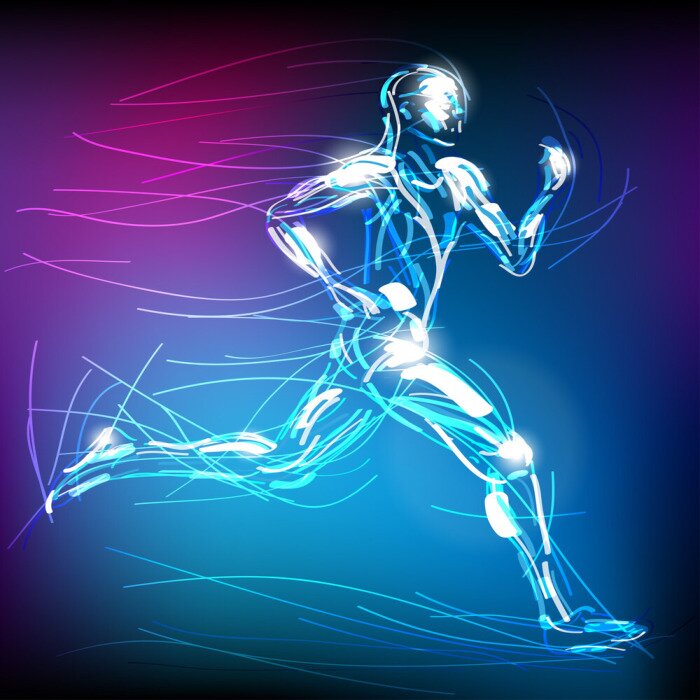 Poster  świetlisty biegacz WEKTOR