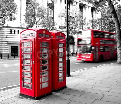 Poster  Symbole des cabines téléphoniques de Londres