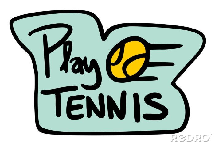 Poster  Symbole du jeu de tennis