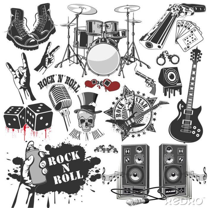 Poster  Symboles du Rock