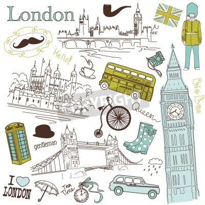 Poster  Symboles graphiques de Londres