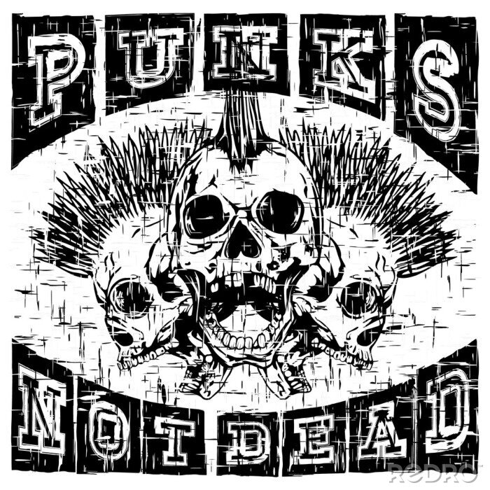 Poster  T-shirt punk rock design_4