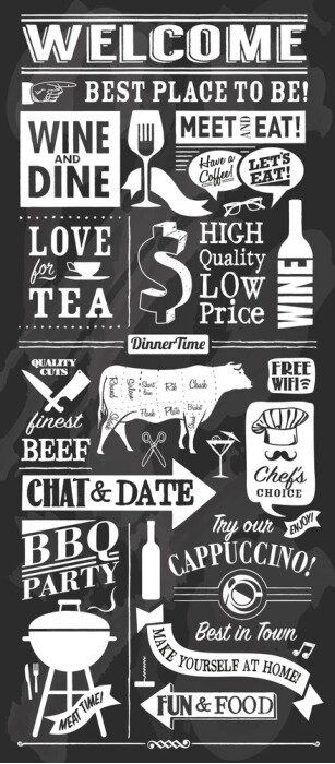 Poster  Tableau décoratif enseigne de restaurant